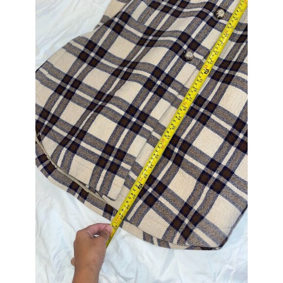 BA&SH women's prago check plaid oversized silhouette hooded coat size M ($688) - Picture 10 of 12